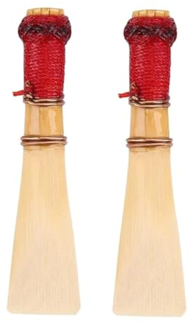 Fagottrohrblattwerkzeug Kompaktes Instrumentenzubehör | Natürliches Schilf, Beige Farbe, 2 Stück mit Zubehör, Klare Töne, Brucharm und Grate