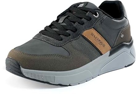 LEOSS ORIGINAL Scarpe da Ginnastica Uomo Sneaker con Lacci Scarpe da Città Scarpe da Escursionismo Casual Scarpe da Walking in Pelle Sportive