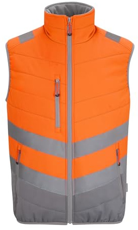 Regatta Professional Mens Hi-Vis 2-Tone Gilet Thermal Padded Bodywarmer