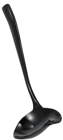 Beavorty Cucchiaio da Salsa in Metallo Resistente Beccuccio Versatore, Mestolo lungo Sugo, Utensile da Cucina per Uso Professionale
