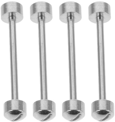 RORPOIR 4 Piezas Pasadores de Tornillo de Acero para Correa de Reloj Plata, Varillas de Conexión Seguras y Fácil Instalación para Reparación y Mantenimiento Personal de Relojes