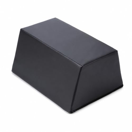 PETSOLA Banc de Fitness Ajustable Plateforme de Fessiers Support de Hanche Bloc d'Exercice Trapézoïdal Coussin de Poussée Fermeté Fermeture Dissimulée Housse