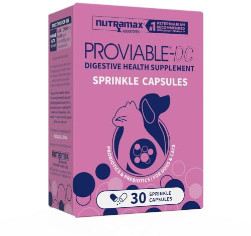 Nutramax Proviable Probiotics for Dogs & Cats, Sprinkle Capsules, 30ct