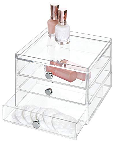 iDesign 37060EU Clarity 3 cassetti impilabili sottili trasparenti