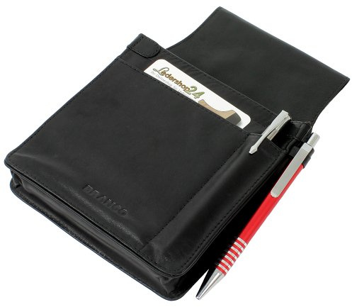 Ledershop24 Profi Leder Tablet-Kellnertasche passend für iPad mini bis 8 Zoll Rindsleder Schwarz