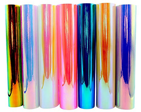 TECKWRAP Holographic Opal Craft Vinyl 12 x 12 7 Sheets/Pack for Craft Cutters,Sign Plotters
