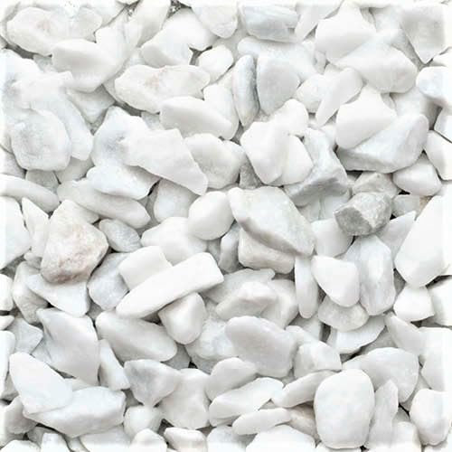Sassi ciottoli colorati Granulato Bianco Carrara 8-16 mm decorazione giardino pietre colorate sacco da 5 kg Vivaio di Castelletto