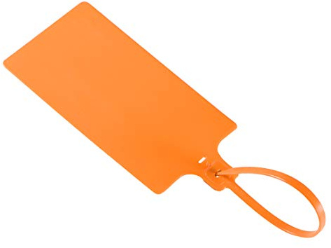 sourcing map Bridas de plástico con cierre hermético, 255 mm de longitud, tamaño grande, para contenedores de equipaje, naranja, paquete de 50