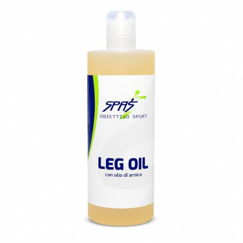 SPAS – Aktivt Massageolja 200 ml | Professionell Uppvärmande Benolja med Arnica | Före Träning – Muskelvärmande & Avslappnande – Snabbabsorberande, 100% Naturlig