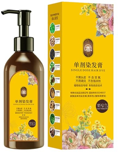 Tinta Per Capelli Naturale Per Donne - A Base Di Estratti Vegetali Non Aggressiva - Crema Vegetale Con Tre Tonalità Classiche Colorazione Delicata Per Famiglia Amici