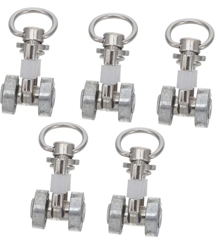 VALICLUD 5piezas Rodamientos para Cortina De Metal con Doble Rueda Deslizadores Giratorios para Rieles De Cortina Accesorios para Ventanas