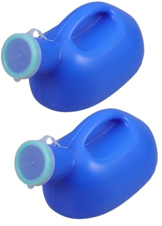 FOMIYES 2pcs Portable Male Urinal Bottles with Odorproof Lid Reusable Pee Holders for Travel Camping Car Elderly Night Use