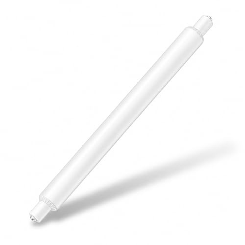6W S15s LED Light Bulbs 284mm, Warm White 2700K LED S15 Strip Tube Light Bulb 60W S15 Shaver Bulb Replacement, T25 Tubular Lamp for Bathroom Shaving Light, Under Kitchen Light Fittings, Non-Dimmable