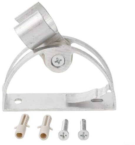 Rackumic Soporte de cabezal de ducha de mano para baño, montaje en pared, soporte ajustable de aluminio para cabezal de pulverización de ducha, soporte fuerte, 78 x 70 mm, tamaño ligero, diseño