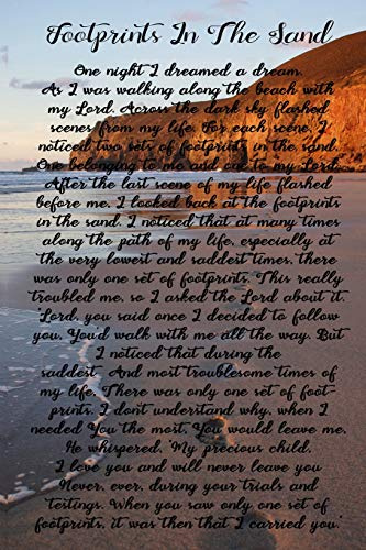 Footprints In The Sand Journal: 120 Pages 6x9 Blank Lined Book For Journal Writing, Inspirational Christian Journal For Believers In Jesus Christ (Footprints In The Sand Gift Journals, Band 1)