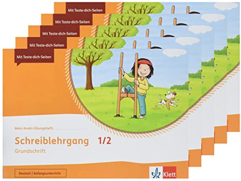 Schreiblehrgang Grundschrift 1/2: Übungsheft im 5er-Paket Klasse 1/2 (Mein Anoki-Übungsheft)