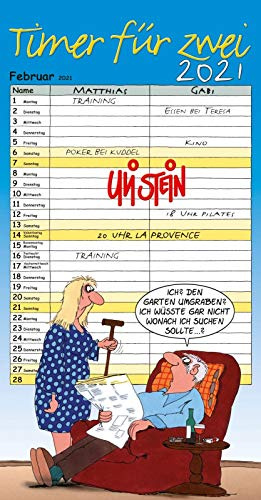 Uli Stein – Timer für zwei 2021: Monatskalender für die Wand