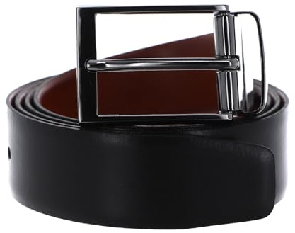 JOOP Herren 7162 JOOPCOLL. Belt 3,5 cm Gürtel, Mehrfarbig (Schwarz-Cognac 10-55), 110