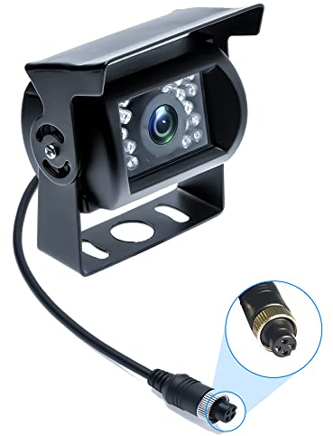 Camecho Rückfahrkamera 4 Pin Aviation Stecker IR Nachtsicht Keine Hilfslinie Ohne Ändern der Farbe wasserdichte Rückfahrkamera Für Bus/Wohnmobil/LKW/Auflieger/Auto Heavy Duty 12 V-24 V