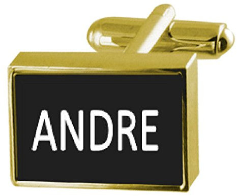 Andre Manschettenknöpfe mit Gravur, goldfarben