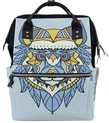 MONTOJ Wolf and Rose Canvas Reisetasche Campus Rucksack One Size 8