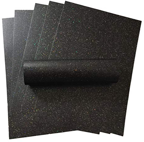 10 fogli di cartoncino nero antracite iridescente lucido 300 g/m²