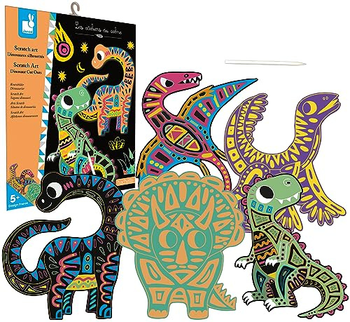 Janod J07889 Dinosaurier Ausschnitte Scratch Art