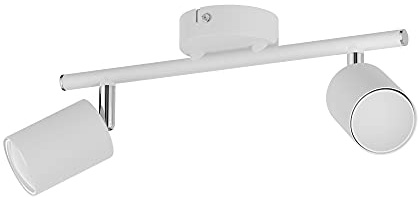 ledscom.de Deckenstrahler WAIKA, zweiflammig, weiß, matt, inkl. Smart Home RGBW GU10 LED Lampen je 473lm