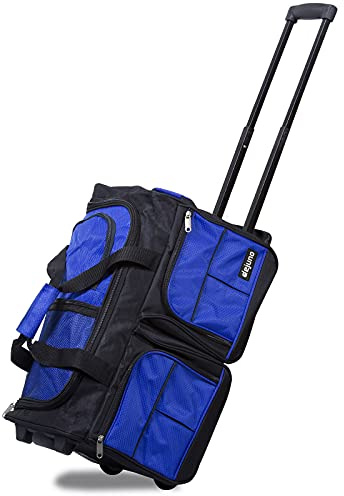 Dejuno 20-inch Carry-on Rolling Duffle Bag - Blue