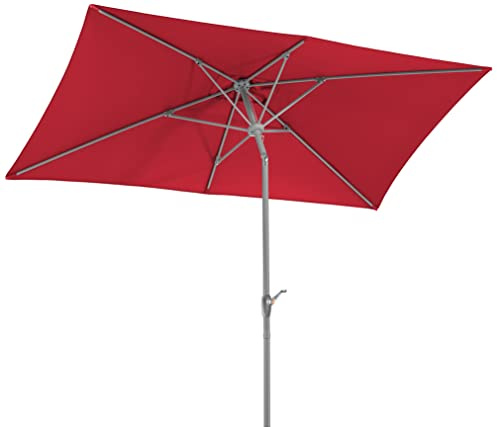 Schneider-Schirme Sonnenschirm Porto, rot, 300 x 200 cm rechteckig, 643-77, Gestell Stahl, Bespannung Polyester, 6.7 kg