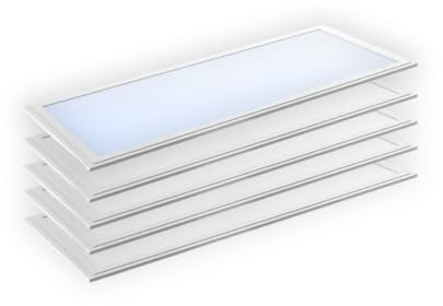 ENOVALITE 5er Pack LED Panel 120x30 cm, 36W 3600lm, 6000K Kaltweiß | flimmerfrei, Rasterleuchte, flache Einbauleuchte für Rasterdecke, Paneele mit 230V Marken-Netzteil, 1200x300x0,9mm