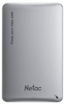 Netac Cabinet Boîtier Aluminium pour 2.5 SATA, Interface USB 3.0, Câble USB A vers C