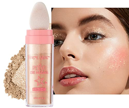 Beauty Searcher schimmernder Highlighter-Puderstift für Gesicht und Körper, aufhellender, konturierender Hochglanz-Glitzerpuder Highlight-Make-up-Puder-Rouge (#03 Goldbraun), 1, 1.0 gramm