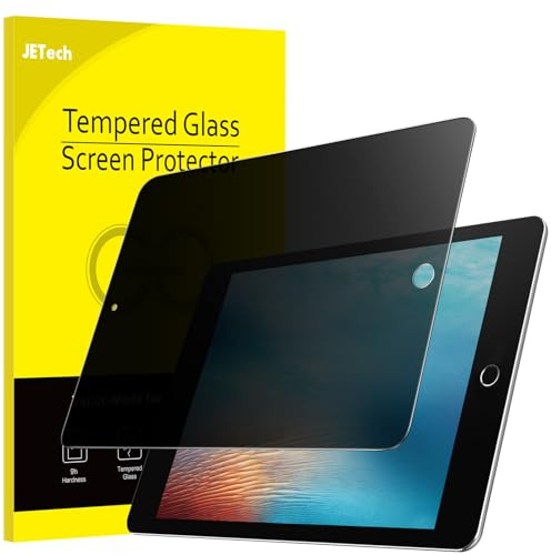JETech Sichtschutz für iPad (9,7 Zoll, 2018/2017 Modell, 6./5. Generation), iPad Air 2/1, iPad Pro 9,7 Zoll, Panzer Schutz Glas Folie Displayschutz Anti-Spy Schutzfolie