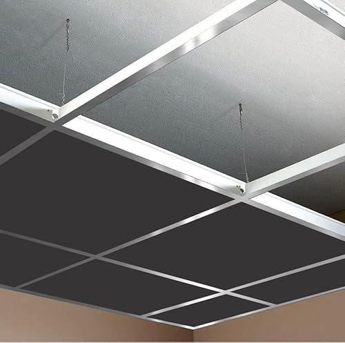 10m2 Polished Chrome Suspended Ceiling Grid System for 600 x 600mm 24mm Complete Grid System (Tiles Not Included)