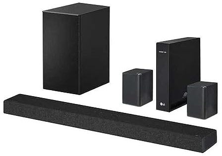 LG SP7R 7.1 Channel High Res Audio Sound Bar with Rear Speaker Kit (Renewed)