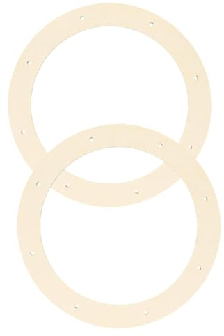 SEWOART Holzkranzrahmen 2 Stück 11.42 Zoll Runder Kranzrohling Für Diy Kranzherstellung Flacher Holzreifen Zum Basteln Von Handwerkskränzen Für Weihnachts- Und Feiertagsdekoration