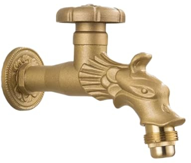 Einfach-Kaltschwarzer Wasserhahn Aus Reinem Kupfer Waschmaschine Und Wischbecken Mit Doppeltem Verwendungszweck Mehrzweck-Doppelkopfhahn Einer Rein Und Zwei Raus Kupferfarbenes Wischbecken