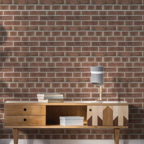 Decords 3D-Steinwand-Vinyl-Tapete, einfach abziehen und aufkleben, selbstklebende Wandverkleidung, 230 x 132 cm
