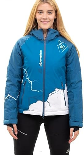 Alpenplus - Wmn Ski Jkt vattentät skidjacka för dam, Ljusblå - 235, S