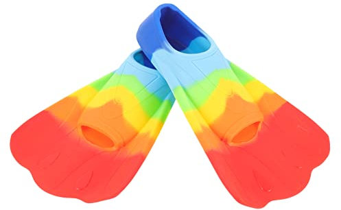 Gatuida Junge Mädchen Schwimmflossen Silikon Kurzflossen Leicht Schwimmhilfe Für Jugendliche Und Anfänger Schwimmtraining Schnorcheln Pool Meer Tauchen