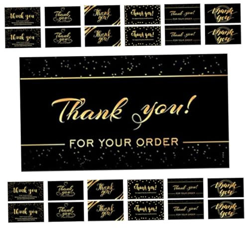 PHENOFICE 50 Stück Dankeskarten Elegante Dankeschön Karten für Hochzeiten Geschäfts und Private Anlässe Robustes Papier Vielseitig Einsetzbar