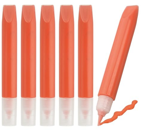 PATIKIL 6 Pack Suncatcher Paint Pens, Orange Tone Sun Catcher Paint Pens 10ML Each Stained Glass Window Art Kit for Painting Glass Pigment Crafts
