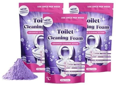 Limpiador de inodoros, polvo antical sin contacto, espuma de 20 minutos, para un inodoro impecable, apto para fontanería