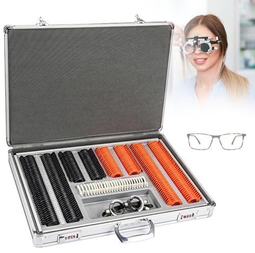 Optical Trial Lens Frame Vision Test Trial Lens Set, Optical Trial Lenses, Glasses Fitting Tools, Precise Scales, Used to Detect Hyperopia, Myopia, Astigmatism, Strabismus Or Color Blindness, Etc