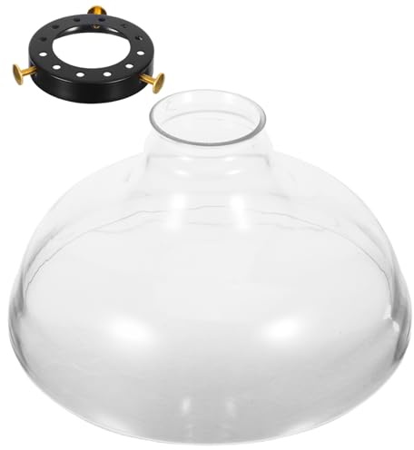 Cabilock Paralume Trasparente in Vetro Borosilicato Soffiato Mano Per Lampadari Plafoniere Applique Da Parete Resistente Temperature Non Ingiallente Forma Imbuto Per Luce Focalizzata