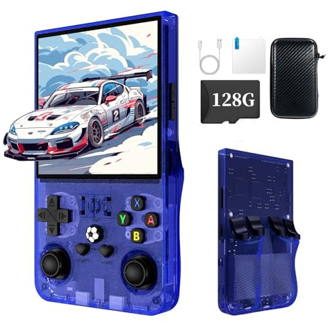 XiFanHo R36MAX Console de Jeux rétro, Écran IPS HD 4.0 Pouces, 128 Go système Linux Open Source Batterie 4000 mAh, 20+ Émulateurs de Jeux Mainstream, Console de Jeux vidéo Portables