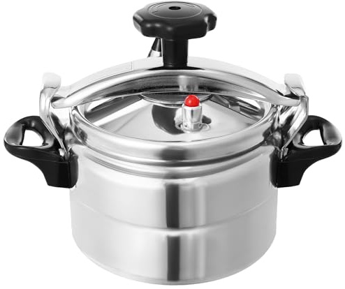 Olla a presión, capacidad de 3 litros, olla de cocción a presión portátil, utensilios de cocina pequeños de aleación de aluminio con dos asas, olla de cocción lenta ligera para hotel, restaurante