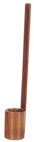 HIAKDOFT Vintage Long Handle Wooden Wine Ladle Bamboo Scoop for Household Wine Serving Smooth Surface Soy Sauce Edible Oil Japanese Style Water Ladle and Home Use