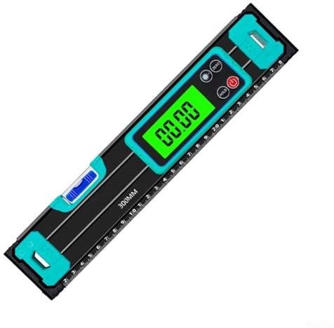 Digitale Wasserwaage mit LCD-Display und magnetischem Winkelmesser für den Bau, 200/300/400 mm elektronischer Winkelmesser mit ±0,05° Genauigkeit und S (300 mm)